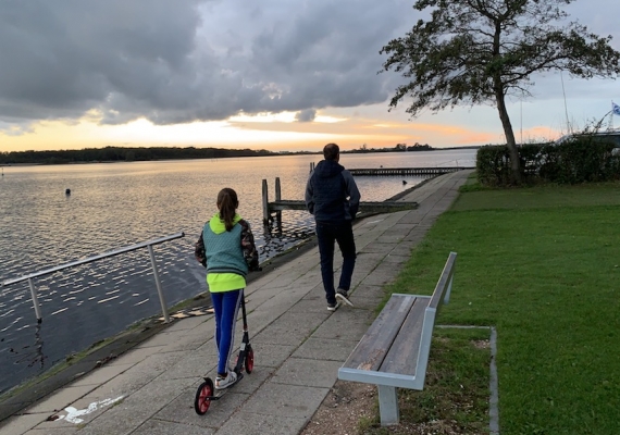 Wandelen op het park